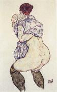 woman undressing Egon Schiele